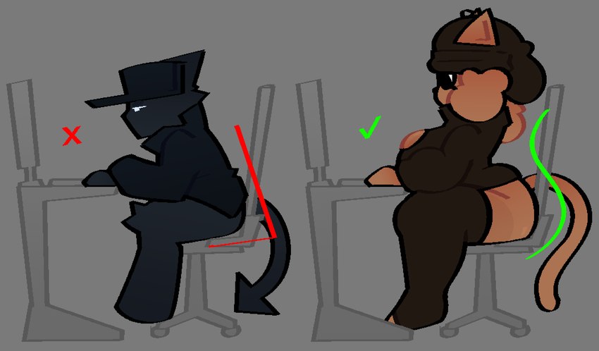 karma and reese (correct gaming posture) created by probablydemo