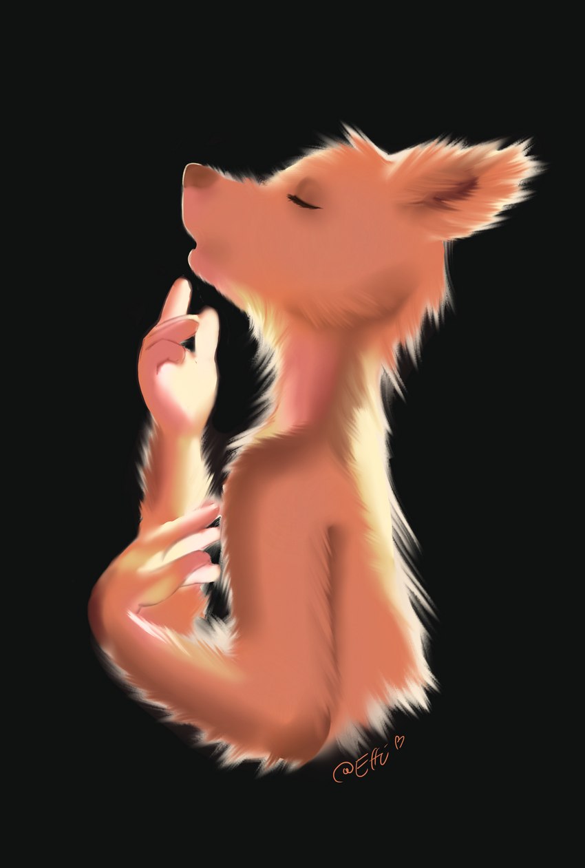 anthro female light pose sensual solo effievilmeow canid canine fox mammal absurd_res digital_media_(artwork) hi_res lighting