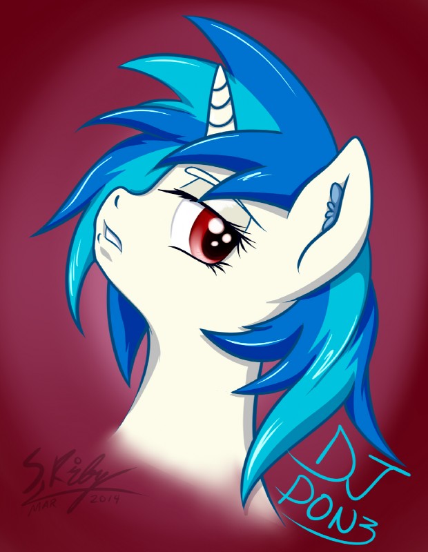 vinyl scratch (friendship is magic and etc) created by swordkirby