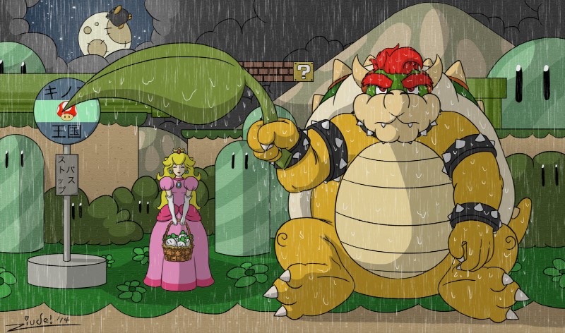 bowser and princess peach (my neighbor totoro and etc) created by juano