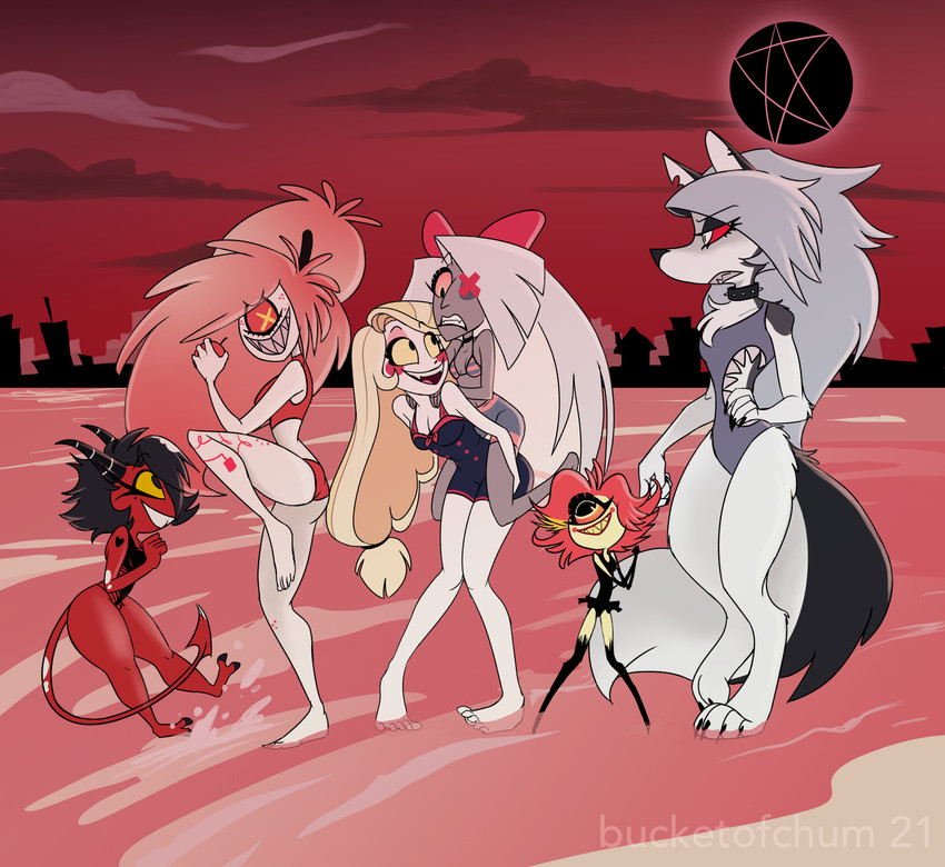 cherri bomb, millie, niffty, vaggie, loona, and etc (hazbin hotel and etc) created by bucketoflewds