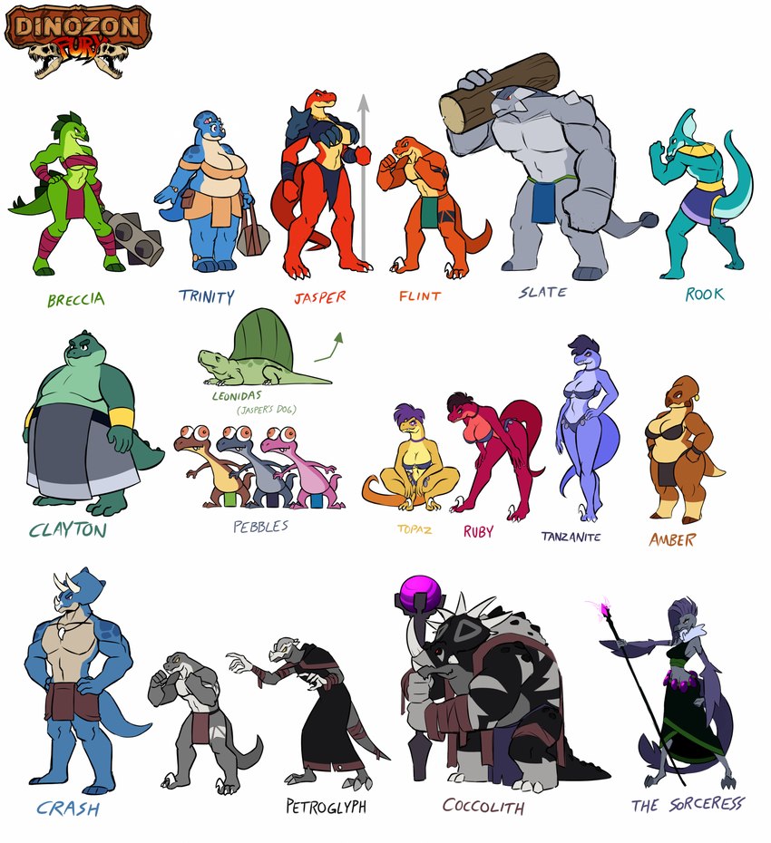 amazon ambiguous_gender anthro arm_wraps armor bottomwear breasts cleavage clothed clothing crouching cudgel dewclaw female fighting_game fighting_pose group hunched_over larger_female larger_male logo loincloth loincloth_only mace male melee_weapon muscular muscular_anthro muscular_female muscular_male muscular_thighs overweight overweight_male plant polearm pose rock size_difference slightly_chubby slightly_chubby_female smaller_female smaller_male spear spiked_tail spikes spikes_(anatomy) staff tail text thagomizer thick_thighs topless tree tree_trunk under_boob weapon wraps digitalkaiju dinozon_fury amber_(dinozon_fury) breccia clayton_(dinozon_fury) coccolith crash_(dinozon_fury) flint_(dinozon_fury) jasper_(dinozon_fury) leonidas_(dinozon_fury) pebbles_(dinozon_fury) petroglyph_(dinozon_fury) rook_(dinozon_fury) ruby_(dinozon_fury) slate_(dinozon_fury) tanzanite_(dinozon_fury) the_sorceress_(dinozon_fury) topaz_(dinozon_fury) trinity_(dinozon_fury) ankylosaurian ankylosaurid ankylosaurus archaeopteryx ceratopsian dimetrodon dinosaur dromaeosaurid hadrosaurid ornithischian ornithopod parasaurolophus pelycosaur prehistoric_species protoceratops reptile scalie sphenacodontid stegosaurian stegosaurus styracosaurus synapsid theropod thyreophoran triceratops tyrannosaurid tyrannosauroid tyrannosaurus tyrannosaurus_rex velociraptor 2022 english_text hi_res