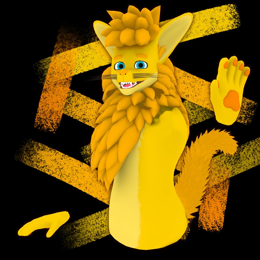 anthro armless gesture male silly solo teeth waving waving_at_viewer yellow_body snudgley snudge snilymim 1:1 3d_(artwork) absurd_res digital_media_(artwork) hi_res