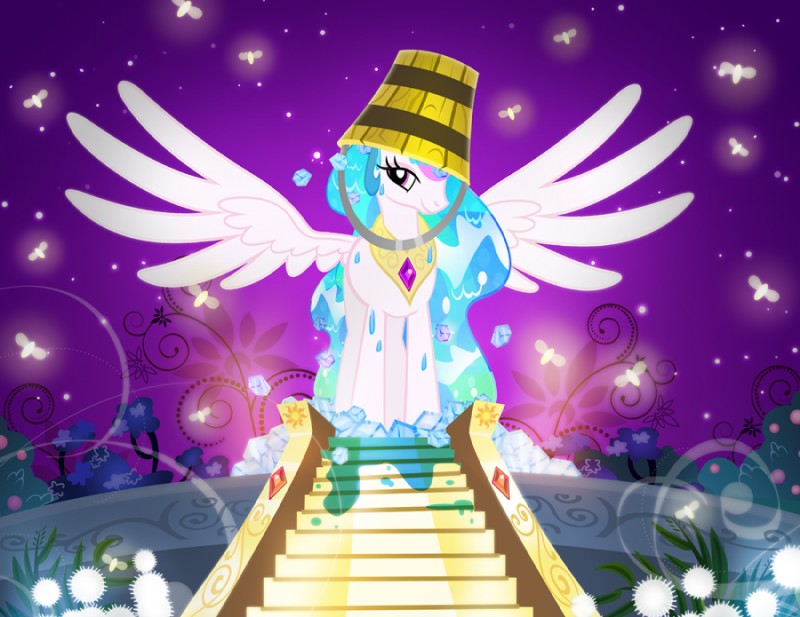 princess celestia (als ice bucket challenge and etc) created by pixelkitties