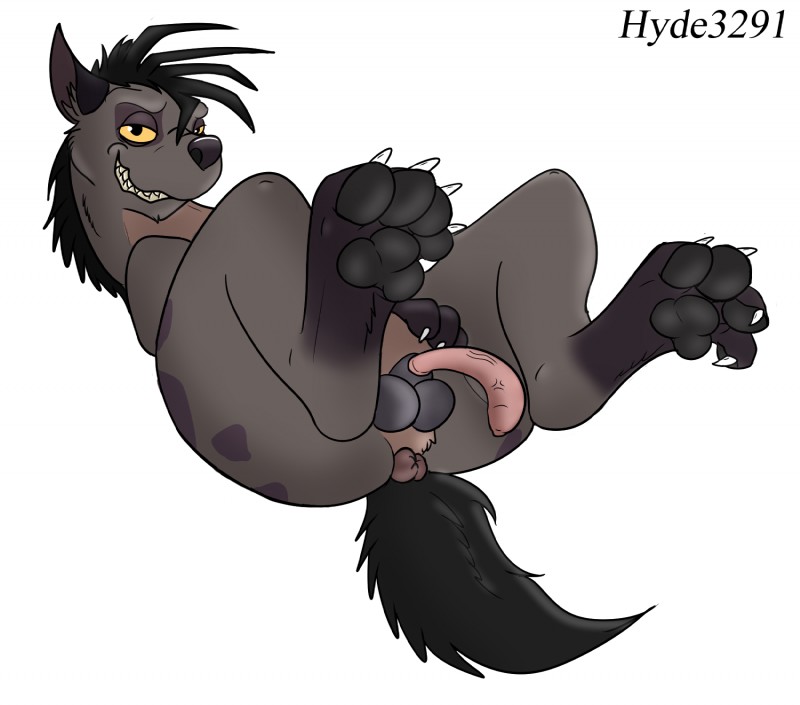 4_toes anatomically_correct animal_genitalia animal_pussy anus barefoot black_body black_fur black_hair black_nose black_pseudo_balls butt curling_toes digitigrade feet female feral foot_focus fur genitals grey_body grey_fur grin hair looking_at_viewer lying markings on_back pawpads paws pink_pseudo-penis pose presenting presenting_anus presenting_hindquarters pseudo-penis pseudo_balls pussy raised_tail rear_view simple_background smile soles solo spots spotted_body spotted_fur spreading tail tail_anus teeth toes vein veiny_pseudo-penis white_background hyde3291 disney the_lion_king shenzi_(the_lion_king) hyena mammal spotted_hyena 2018 digital_media_(artwork) hi_res