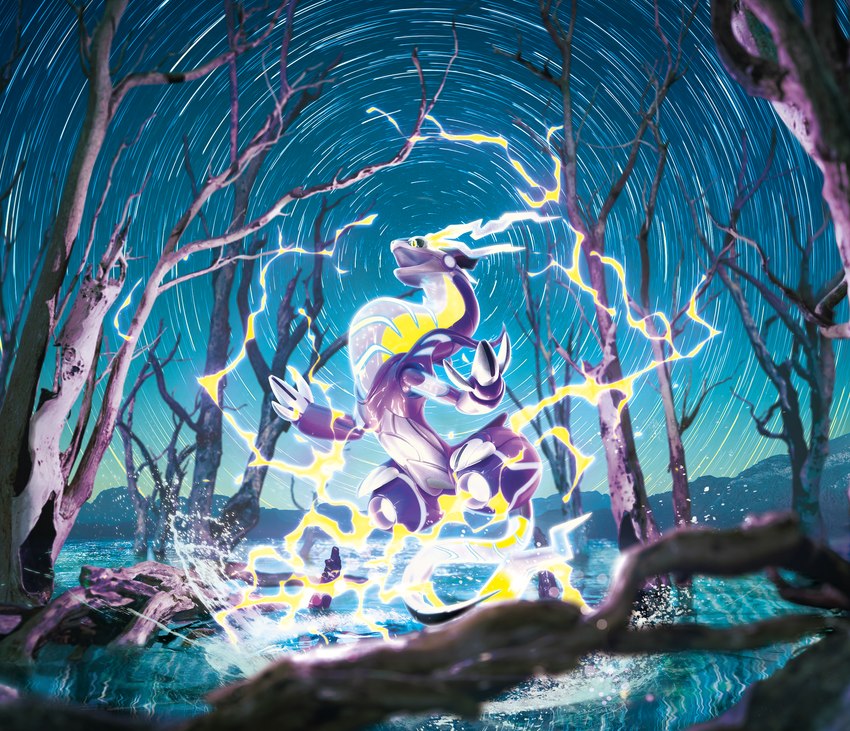 3d_background ambiguous_gender angry blue_body blue_eyes blue_tail branch claws detailed_background earless electric_horn electric_tail electricity electrogenesis engine featureless_crotch feral floating glistening glistening_body glowing glowing_body glowing_eyes glowing_horn glowing_tail grey_body grey_horn grey_nose grey_sclera grey_tail horn lake legless long_neck long_tail looking_away looking_up machine metal metallic metallic_body mountain multicolored_body multicolored_eyes multicolored_horn multicolored_tail nude open_mouth outside plant pose pseudo_horn pupils purple_body purple_tail raised_arm reflection ripples roaring shadow sky slit_pupils solo splash tail thunder tree water wet white_body white_horn white_tail wood yellow_body yellow_eyes yellow_horn yellow_tail unknown_artist nintendo pokemon pokemon_tcg future_pokemon generation_9_pokemon legendary_pokemon miraidon paradox_pokemon pokemon_(species) reptile robot scalie ultimate_mode_miraidon 2022 3d_(artwork) detailed digital_media_(artwork) hi_res official_art portrait