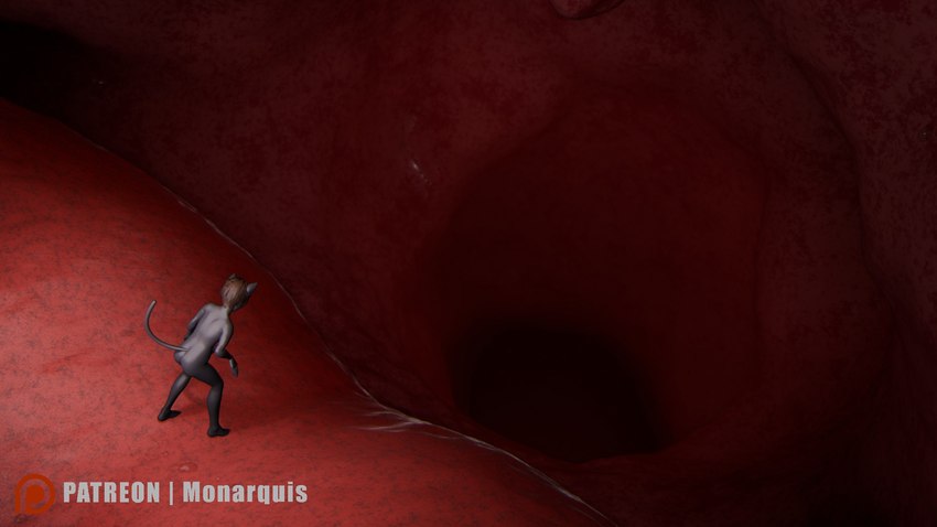 anthro internal internal_oral male micro nude_male solo throat tongue vore monarquis romy_(monarquis) domestic_cat felid feline felis mammal 3d_(artwork) digital_media_(artwork) hi_res widescreen