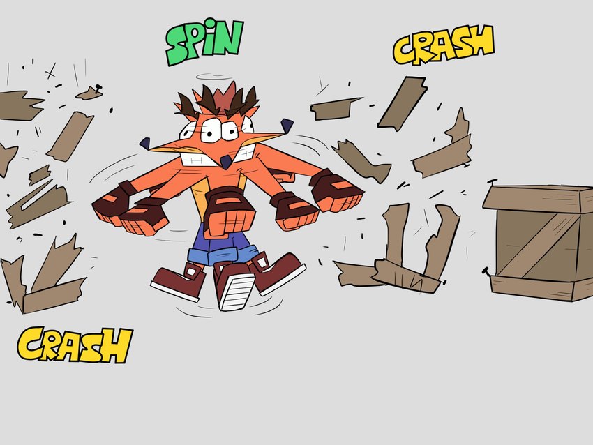 crash bandicoot (crash bandicoot (series) and etc) created by thef1amethr0wer