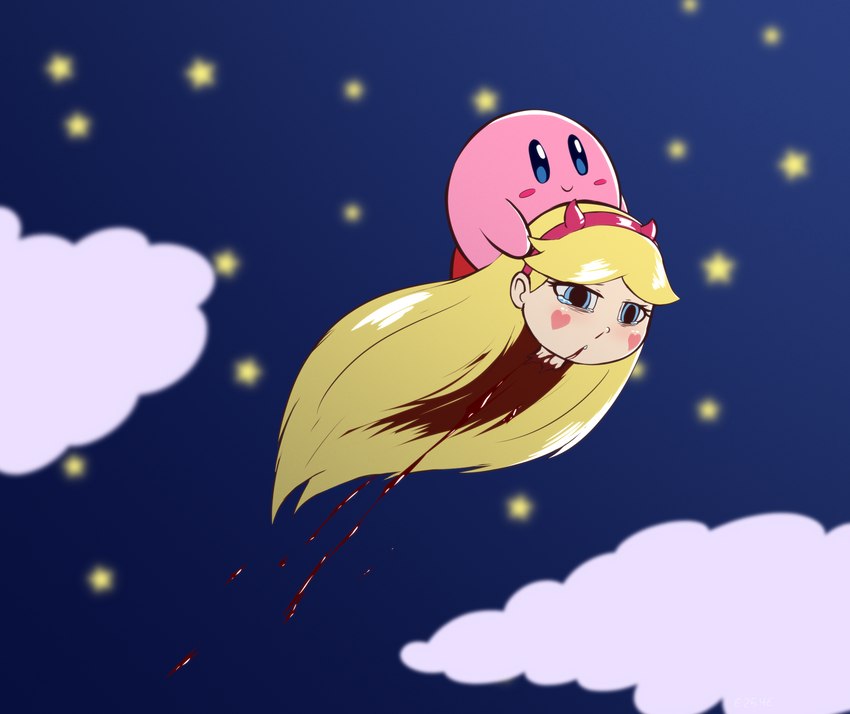 kirby and star butterfly (star vs. the forces of evil and etc) created by e254e