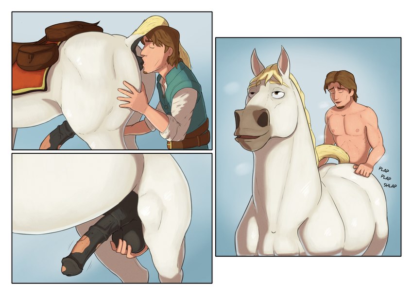 flynn rider and maximus (tangled (disney) and etc) created by ekayas