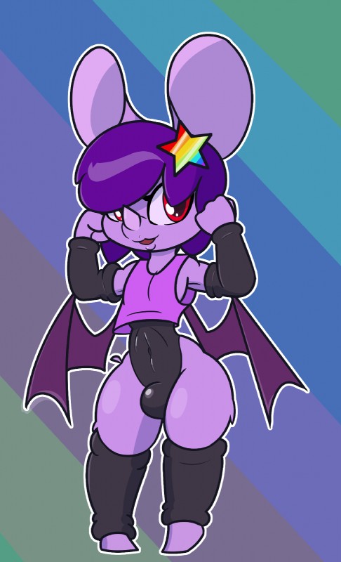 femboy looking_at_viewer male open_mouth solo workout_outfit zaldenvire bat mammal digital_media_(artwork) hi_res