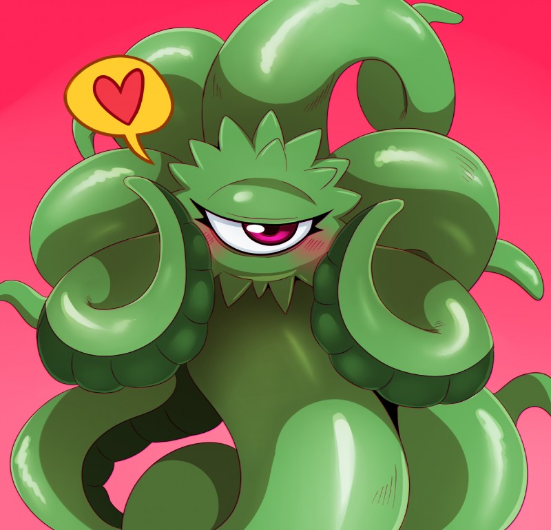 1_eye bedroom_eyes blush casual_nudity countershade_tentacles countershading crossgender eyelashes female front_view gesture glistening glistening_body glistening_eyes glistening_skin glistening_tentacles gradient_background green_body green_countershading green_skin green_tentacles half-closed_eyes heart_symbol light looking_at_viewer looking_forward mouthless narrowed_eyes not_furry nude pink_background pose pupils purple_eyes red_background seductive shadow simple_background solo speech_bubble tapering_tentacles tentacles sssonic2 doctor_strange_(series) marvel shuma-gorath monster tentacle_creature hi_res icon pinup portrait three-quarter_portrait