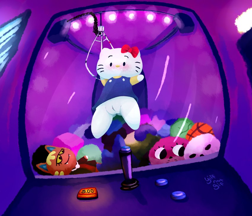 anthro anus arcade behind_glass big_sister_villager bottomless butt claw_machine clothed clothing female genitals low-angle_view mascot pussy solo trapped young yiffnotgif animal_crossing bemani hello_kitty_(series) konami nintendo sanrio sound_voltex hello_kitty_(character) katt_(animal_crossing) maromi domestic_cat felid feline felis mammal hi_res