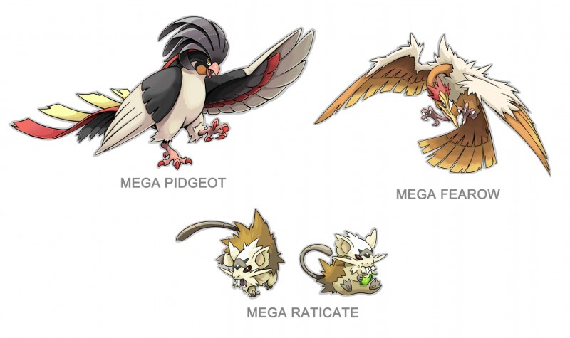 alternate_color alternate_form ambiguous_gender black_sclera feathered_crest feathered_wings feathers feral group head_crest red_eyes simple_background white_background wings yellow_eyes silentgpanda fakemon nintendo pokemon avian fearow generation_1_pokemon generation_6_pokemon mega_evolution mega_pidgeot pokemon_(species) raticate hi_res