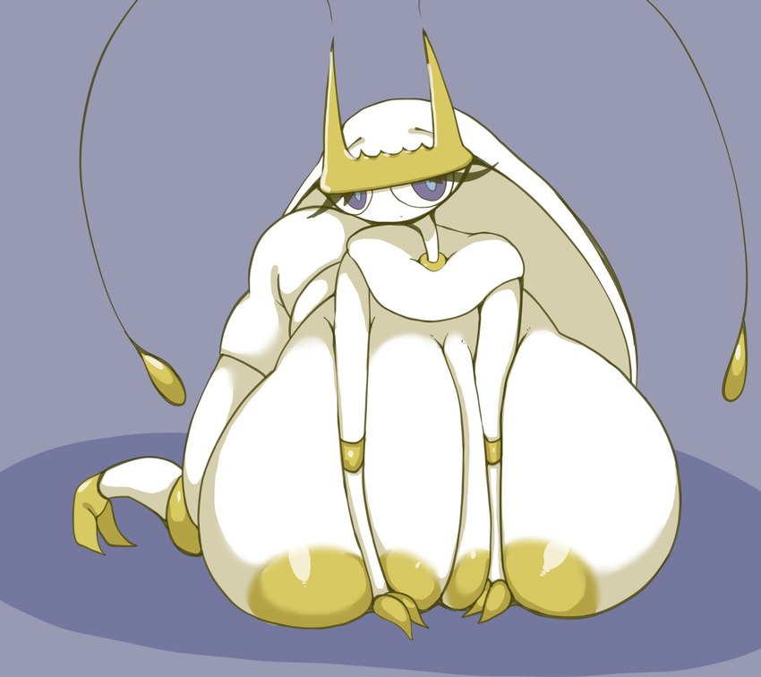 antennae_(anatomy) areola big_areola big_breasts blue_pupils breasts claws eyelashes female finger_claws huge_areola huge_breasts hyper hyper_breasts looking_at_viewer nipples non-mammal_nipples pupils purple_eyes solo yellow_areola petronoise nintendo pokemon generation_7_pokemon pheromosa pokemon_(species) ultra_beast 2020 hi_res