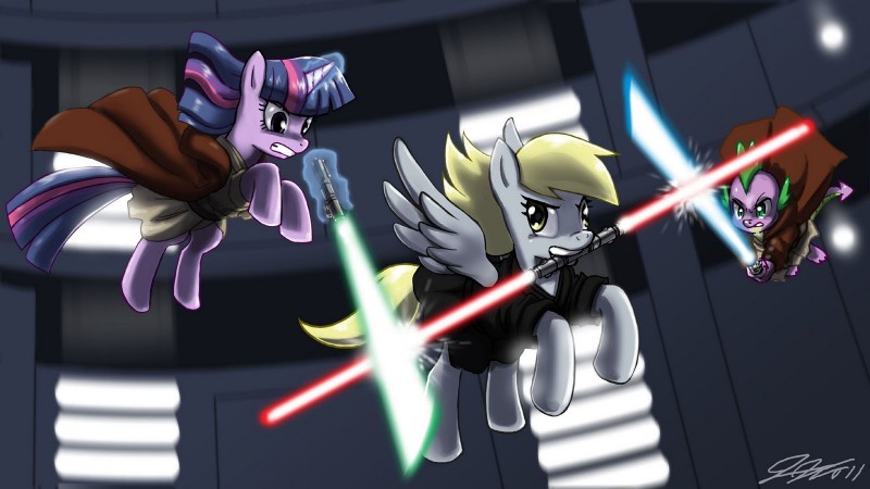 derpy hooves, spike, and twilight sparkle (friendship is magic and etc) created by john joseco