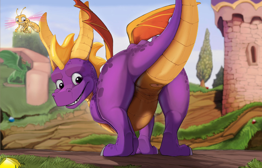 sparx and spyro (spyro reignited trilogy and etc) created by narse