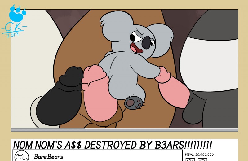 anthro balls brown_body brown_fur butt chode erection fur genitals group humanoid_genitalia humanoid_penis male male/male overweight overweight_male penis sex text white_body white_fur grolarbearsins cartoon_network we_bare_bears grizzly_(we_bare_bears) ice_bear_(we_bare_bears) nom_nom_(we_bare_bears) panda_(we_bare_bears) bear brown_bear giant_panda grizzly_bear koala mammal marsupial polar_bear ursine vombatiform 2019 english_text hi_res brother_(lore) brothers_(lore) indirect_incest_(lore) sibling_(lore)