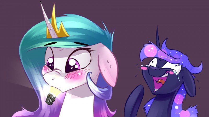 princess celestia and princess luna (friendship is magic and etc) created by underpable