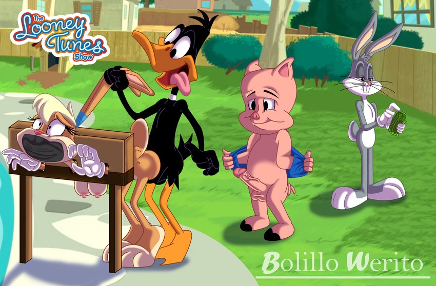 bugs bunny, daffy duck, lola bunny, and porky pig (the looney tunes show and etc) created by bolillo werito
