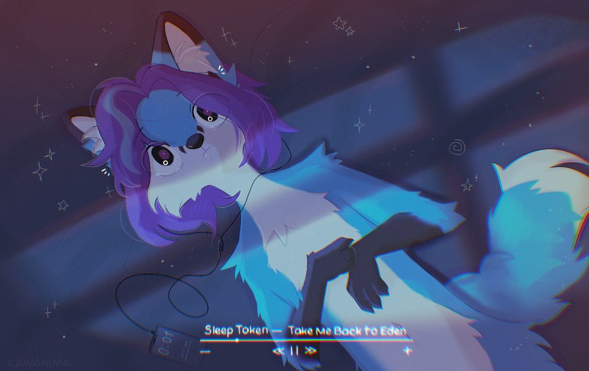 alternative_fashion anthro emo emotional male music solo kawanima nyaaa_foxx canid canine fox mammal