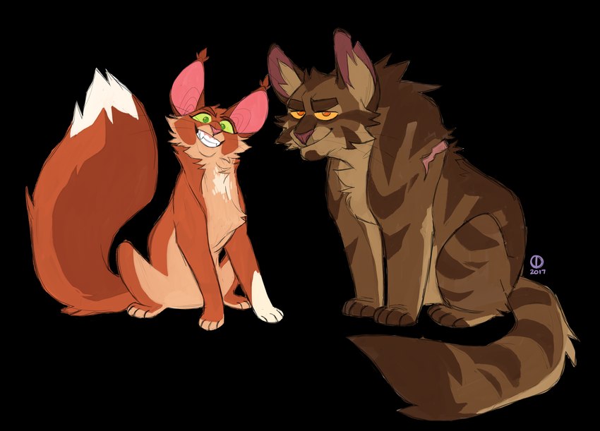 bramblestar and squirrelstar (warriors (book series)) created by graystripe64