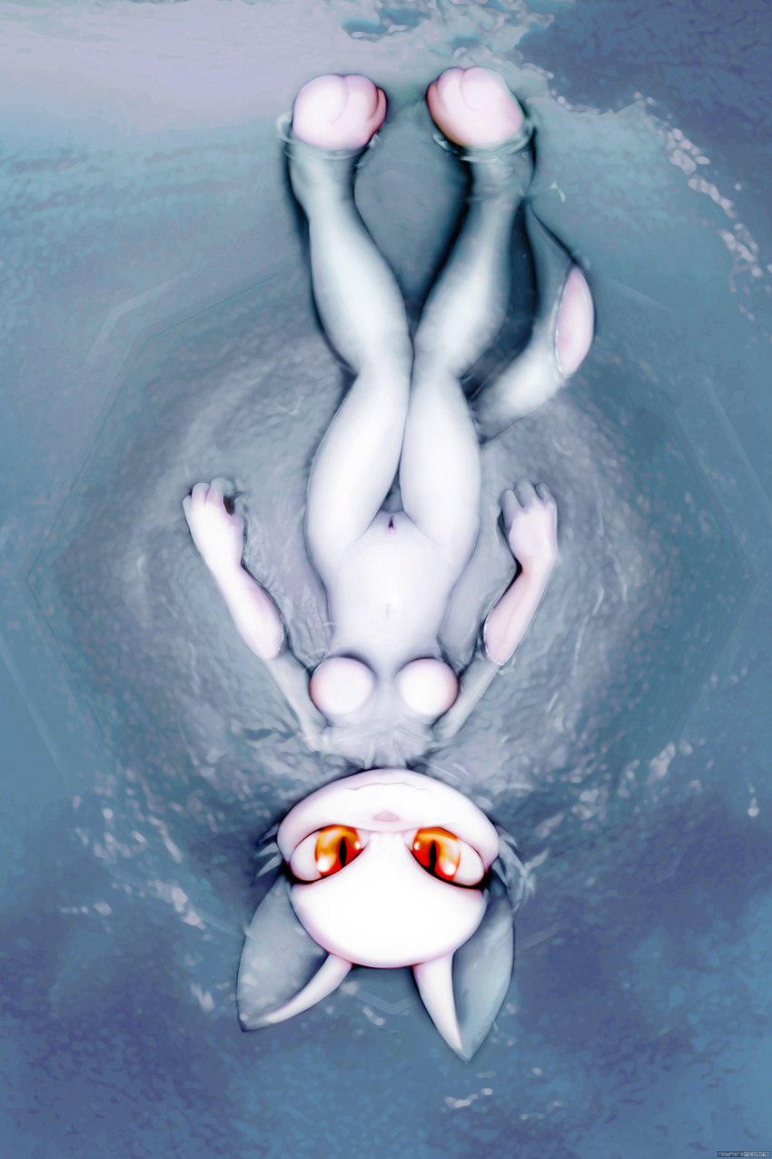 anthro arms_out_of_water bathing breasts featureless_breasts feet_out_of_water female genitals legs_in_water lying lying_in_water nude on_back partially_submerged pussy solo submerged_arms submerged_legs submerged_tail tail tail_out_of_water thigh_gap water darkdoomer kittie domestic_cat felid feline felis mammal 2:3 hi_res