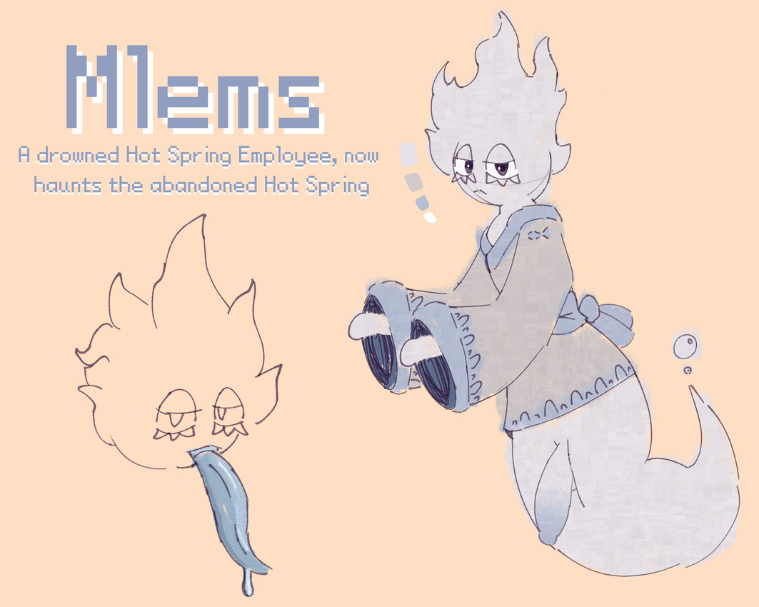 asian_clothing big_tongue clothed clothing east_asian_clothing genitals ghost_tail gradient_penis half_naked japanese_clothing long_tongue looking_at_viewer male partially_clothed penis solo text tongue tongue_out white_body sodacrumble mlems_(sodacrumble) fish ghost humanoid marine spirit undead 5:4 english_text hi_res