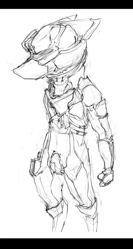 anthro armor clothed clothing cosplay crossover_cosplay furgonomics headgear helmet male simple_background solo standing white_background sprinkah dead_space disney electronic_arts visceral_games zootopia isaac_clarke nick_wilde canid canine fox mammal 2017 absurd_res black_and_white crossover hi_res letterbox monochrome sketch