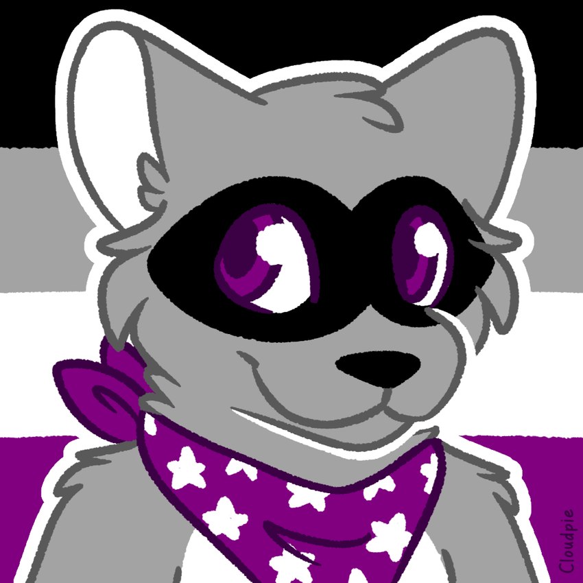 ambiguous_gender anthro asexual_pride_colors facial_markings fur head_markings kerchief lgbt_pride markings mask_(marking) neckerchief neckwear outline pattern_kerchief pattern_neckerchief pride_color_background pride_color_palette pride_colors simple_background smile snout solo star_pattern white_outline cloudpie conditional_dnp domestic_cat felid feline felis mammal 1:1 2020 bust_portrait clip_studio_paint_(artwork) digital_drawing_(artwork) digital_media_(artwork) icon portrait restricted_palette