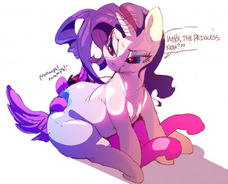 rarity and twilight sparkle (friendship is magic and etc) created by lunarmarshmallow