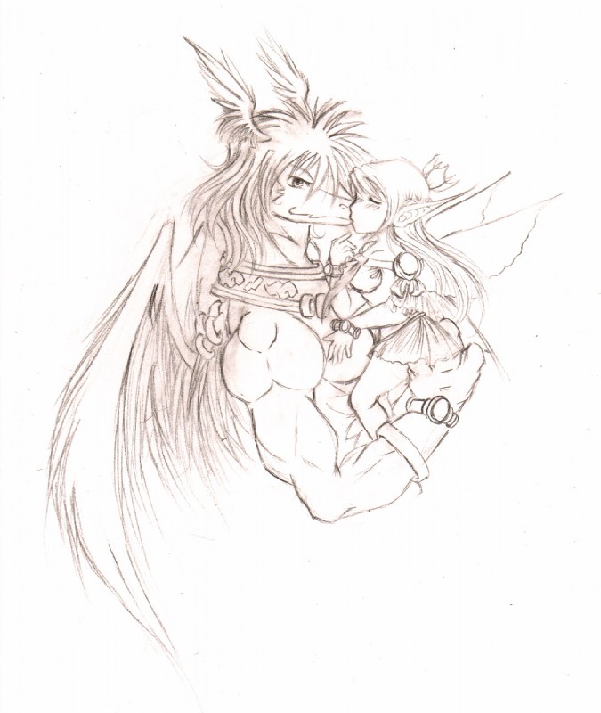 anthro carrying_another clothed clothing collar dress duo feathered_wings feathers female flower footwear gloves hair handwear humanoid_pointy_ears insect_wings kissing lepidopteran_wings long_hair male muscular plant pointy_ears pupils scales side_view simple_background size_difference slit_pupils white_background wings tigerlilylucky legendz mythology faytin shiron dragon fairy mythological_creature mythological_scalie scalie 2009 hi_res