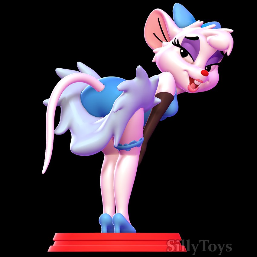 3d_modeling 3d_print accessory anthro black_background blue_clothing bow_ribbon clothed clothing dancing dress female footwear hair_accessory hair_bow hair_ribbon high_heels looking_back makeup pose ribbons shoes simple_background smile solo stage white_body sillytoys disney the_great_mouse_detective miss_kitty_mouse mammal mouse murid murine rodent 1:1 3d_(artwork) digital_media_(artwork) hi_res pinup