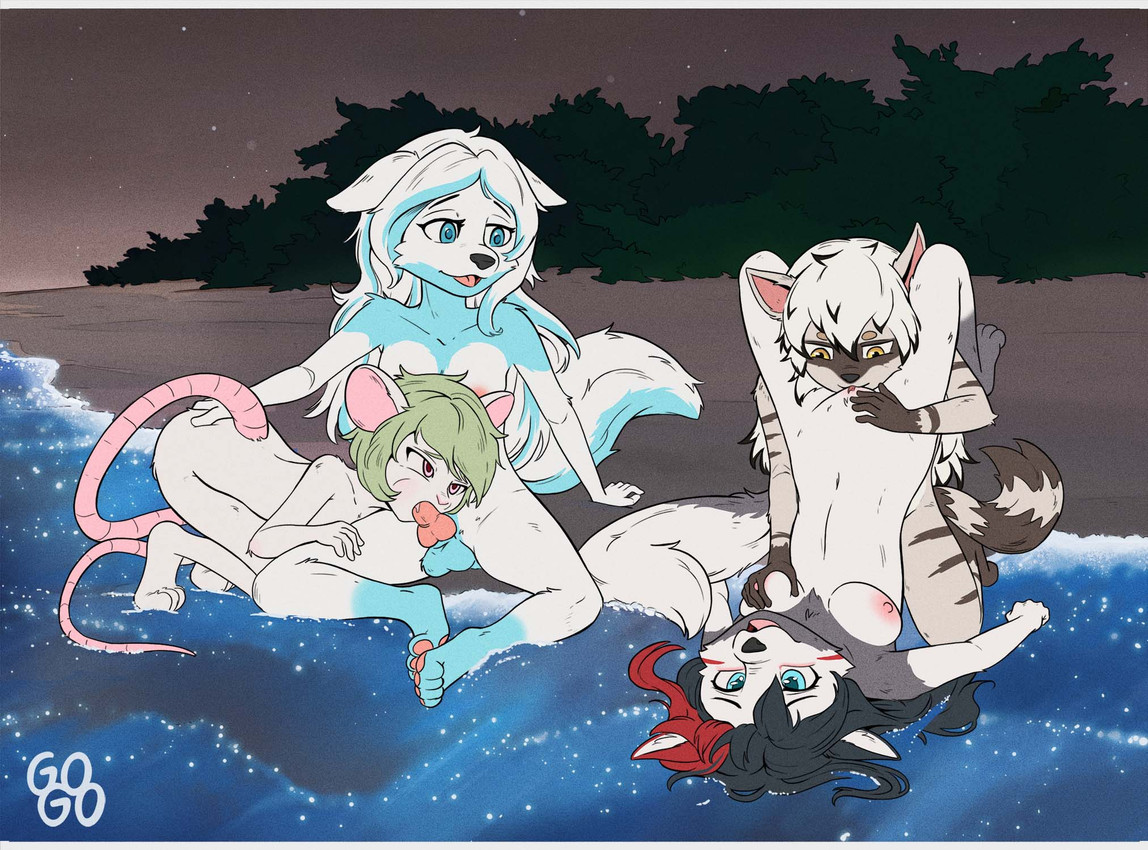 4_toes 5_fingers adolescent adolescent_anthro adolescent_on_adolescent ambiguous_anthro ambiguous_gender anal anal_fingering animal_genitalia animal_penis anthro anthro_fingered anthro_fingering anthro_fingering_anthro anthro_on_anthro areola ass_up balls beach black_ears black_hair black_nose blue_body blue_eyes blue_fur blue_hair blue_tail breast_play breast_squish breasts brown_body brown_ears brown_eyes brown_fur brown_tail butt canine_genitalia canine_penis cunnilingus erection feet fellatio female female/female female_anthro fingered_while_fellating fingering fingering_partner fingers fur genitals green_hair grey_body grey_fur grey_tail group gynomorph gynomorph/ambiguous gynomorph_anthro hair half-closed_eyes hand_on_another's_breast hand_on_breast humanoid_hands intersex intersex/ambiguous intersex_anthro interspecies kneeling kneeling_on_ground knot knotted_penis long_hair looking_at_another looking_pleasured mismatched_ears multicolored_body multicolored_fur multicolored_hair narrowed_eyes night nipples nude nude_ambiguous nude_anthro nude_female nude_gynomorph nude_intersex on_ground on_sand open_mouth open_smile oral outdoor_nudity outside outside_sex pawpads penile penis penis_in_mouth pink_areola pink_eyes pink_nipples pink_nose pink_pawpads pink_tail plant pupils rat_tail red_ears red_hair sand sea sex sex_on_the_beach shrub sitting sitting_on_ground sky small_breasts smile squish star tail toes tongue two_tone_body two_tone_fur two_tone_hair two_tone_tail upside_down vaginal vulva water white_body white_ears white_fur white_hair white_tail young young_ambiguous young_anthro young_female young_gynomorph young_intersex young_on_young gogogrey arche_(mousarchy) dibbun_(ordosan) rafuna_(knotthere) sachi_(knotthere) aardwolf canid canine canis hyena mammal murid murine rat rodent wolf 2025 digital_media_(artwork) hi_res signature indirect_incest_(lore) male_(lore) sibling_(lore) sister_(lore) sisters_(lore)