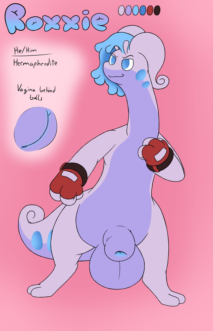 animal_genitalia balls big_balls big_sheath flaccid genitals herm huge_balls intersex maleherm nude penis pussy sheath solo text mikey6193 nintendo pokemon generation_6_pokemon goodra pokemon_(species) absurd_res english_text hi_res model_sheet