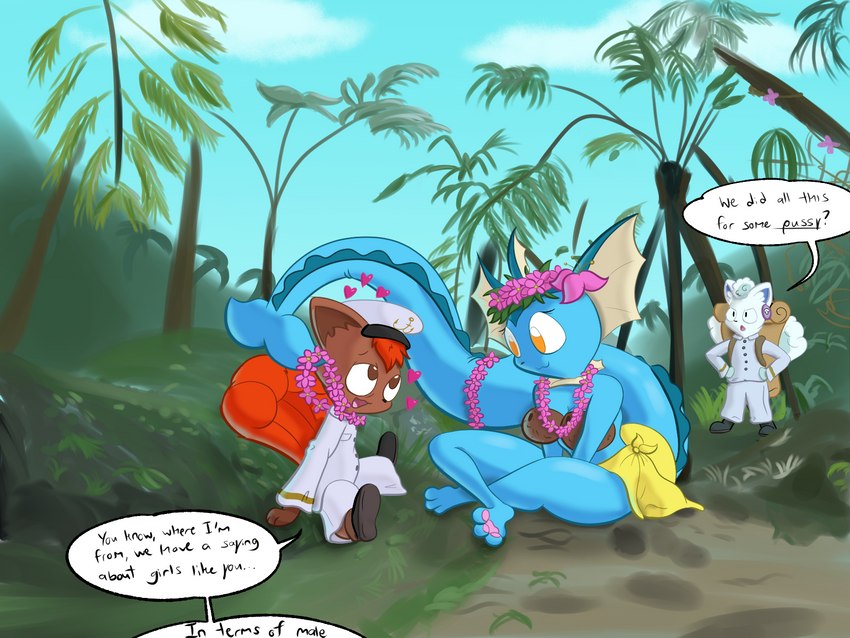 berr, poke, and robble (vaporeon copypasta and etc) created by robbleu