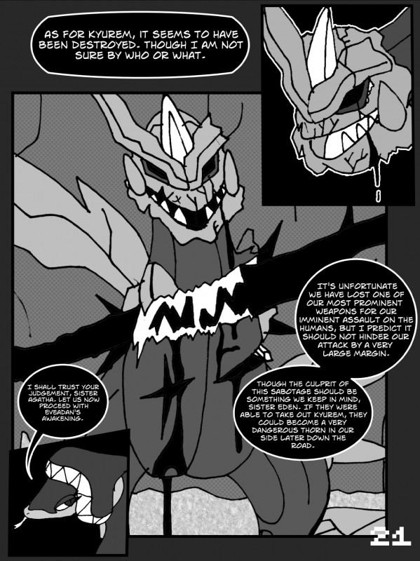 ambiguous_gender blood bodily_fluids death dialogue feral garden_of_eden text violence bluebean mythology nintendo pokemon dragon generation_5_pokemon kyurem legendary_pokemon mythological_creature mythological_scalie normal_kyurem pokemon_(species) scalie serperior comic english_text greyscale hi_res monochrome