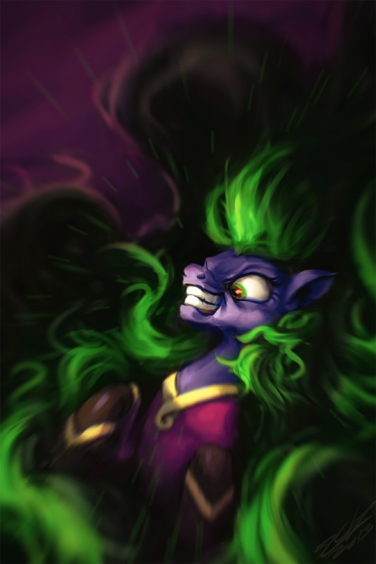 action_pose clothed clothing costume female green_eyes green_hair hair navel pose solo assasinmonkey friendship_is_magic hasbro my_little_pony mane-iac_(mlp) power_ponies_(mlp) earth_pony equid equine horse mammal pony 2013 2:3 digital_media_(artwork) digital_painting_(artwork) hi_res