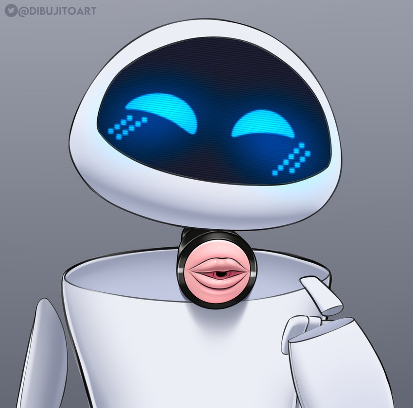 blue_eyes blush fellatio_gesture female gesture glowing glowing_eyes looking_at_viewer machine not_furry penetrable_sex_toy sex_toy solo suggestive suggestive_gesture dibujito disney pixar wall-e eve_(wall-e) extraterrestrial_vegetation_evaluator robot absurd_res hi_res