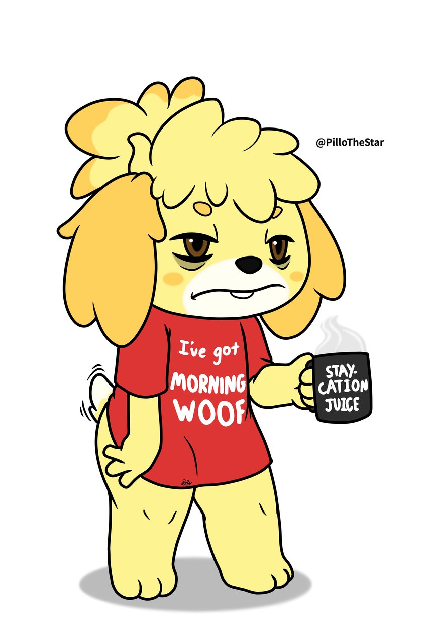 isabelle (cup with humorous text (meme) and etc) created by pillothestar