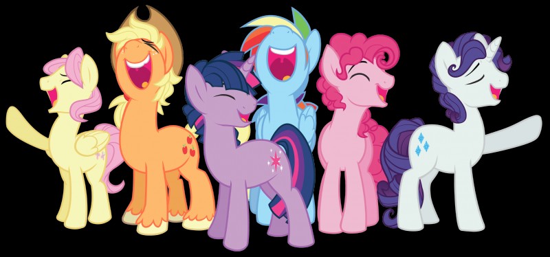twilight sparkle, rainbow dash, fluttershy, pinkie pie, applejack, and etc (friendship is magic and etc) created by wicklesmack