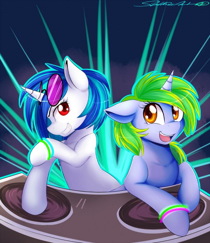 vinyl scratch (friendship is magic and etc) created by night creep