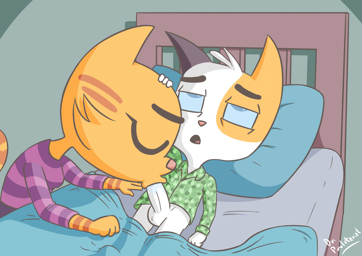 4_fingers adult_on_young age_difference anthro anthro_on_anthro balls bed bedding bedroom bedroom_sex big_eyes big_head big_penis biped black_ears black_eyebrows blanket blue_blanket blue_eyes blue_pillow blue_sclera bodily_fluids bottomless bottomless_anthro bottomless_male bottomwear breasts cheek_tuft clothed clothed_anthro clothed_female clothed_sex clothing duo erection eye_roll eyebrows eyelashes eyes_closed facial_tuft fellatio female fingers fully_clothed fully_clothed_anthro fully_clothed_female fur fur_tuft furniture genitals glistening glistening_eyes glistening_nose green_clothing green_shirt green_topwear green_wall hand_on_another's_head hand_on_head head_on_pillow head_tuft humanoid_genitalia humanoid_hands humanoid_penis inside internal_wall intraspecies iris light_body light_fur looking_pleasured lying lying_on_bed male male/female markings mature_anthro mature_female multicolored_body multicolored_face multicolored_fur narrowed_eyes older_female older_on_young on_back on_bed open_mouth oral orange_body orange_ears orange_fur orange_stripes orange_tail pants pattern_clothing pattern_shirt pattern_t-shirt pattern_topwear penetration penile penis penis_in_mouth pillow pink_nose pink_tongue pointy_ears prick_ears purple_bottomwear purple_clothing purple_pants purple_shirt purple_t-shirt purple_topwear saliva saliva_on_penis sex shirt shirt_only shota small_but_hung snout striped_arms striped_body striped_clothing striped_fur striped_head striped_markings striped_shirt striped_t-shirt striped_tail striped_topwear stripes t-shirt tail tail_markings text thick_penis three-quarter_view tongue topwear topwear_only tuft wall_(structure) white_balls white_body white_fur white_penis white_text young young_anthro young_male young_penetrating younger_male dr._proletariat litterbox_comics fran_(litterbox_comics) vincent_(litterbox_comics) calico_cat domestic_cat felid feline felis mammal tabby_cat 2025 absurd_res artist_name digital_drawing_(artwork) digital_media_(artwork) hi_res incest_(lore) mother_(lore) mother_and_child_(lore) mother_and_son_(lore) parent_(lore) parent_and_child_(lore) parent_and_son_(lore) son_(lore)