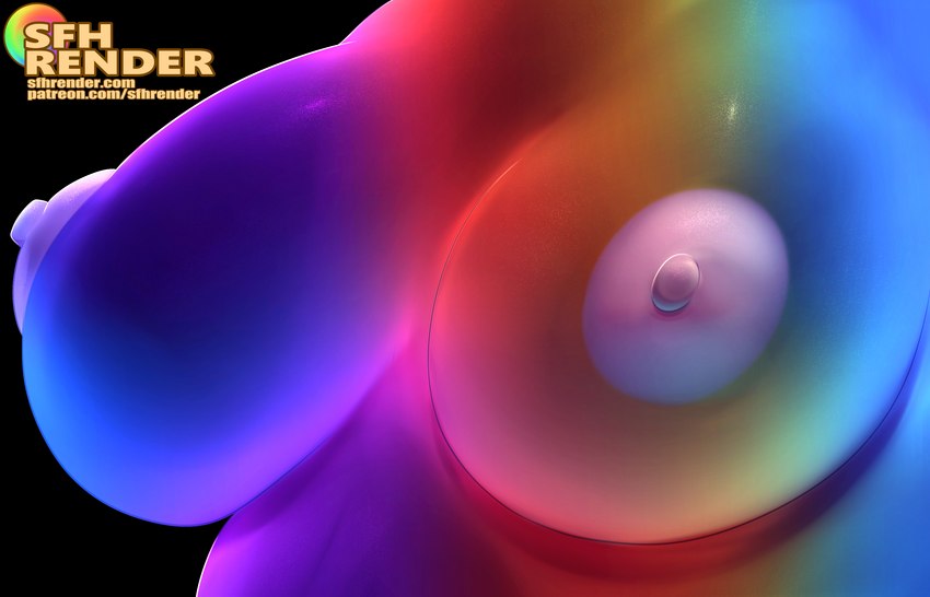 anthro breasts close-up female multicolored_body nipples solo sparklefur text white_nipples lefantis sadflowerhappy rainbow_(sadflowerhappy) ambiguous_species 2022 absurd_res artist_collaboration colorful_theme english_text hi_res url