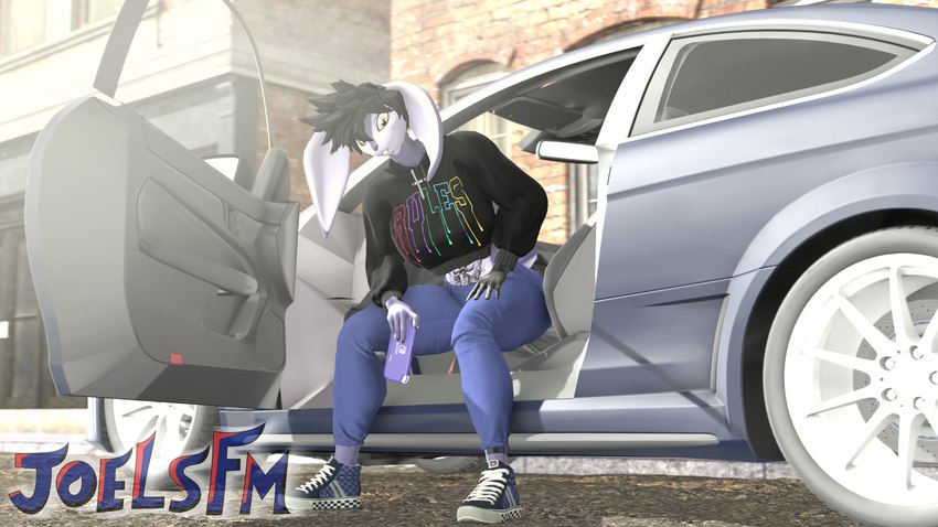 anthro belly_tattoo black_hair car female hair handheld_console looking_at_viewer solo tattoo vehicle joelsfm nintendo nintendo_switch rika_(joelsfm) lagomorph leporid mammal rabbit 16:9 3d_(artwork) 4k absurd_res digital_media_(artwork) hi_res source_filmmaker_(artwork) widescreen