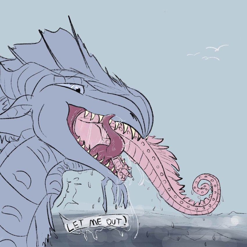 bodily_fluids casual_vore caught_in_the_act duo feral feral_pred saliva sea swallowing tongue unaware_pred unwilling_prey vore water wet frillsnfangs mythology wings_of_fire dragon mythological_creature mythological_scalie scalie seawing_(wof) tribrid_(wof) 1:1 hi_res