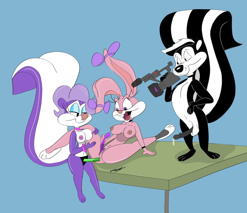babs bunny, fifi la fume, and pepe le pew (tiny toon adventures and etc) created by jrxt
