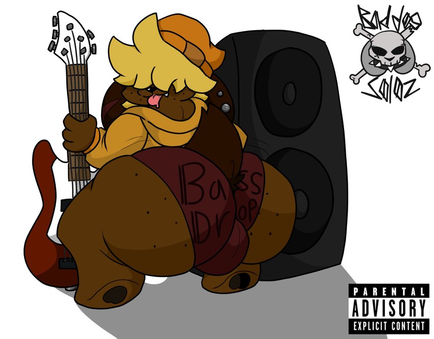 amplifier anthro bass_guitar beanie big_butt briefs butt clothing crouching guitar hair hair_over_eyes hat headgear headwear holding_object hoodie huge_butt male musical_instrument parental_advisory_sticker plucked_string_instrument presenting presenting_hindquarters string_instrument teapot_(body_type) text thick_thighs tongue tongue_out topwear underwear rudegunner1299 parental_advisory rudy_(rudeguunner1299) canid canine canis domestic_dog mammal 2023 digital_drawing_(artwork) digital_media_(artwork) english_text hi_res