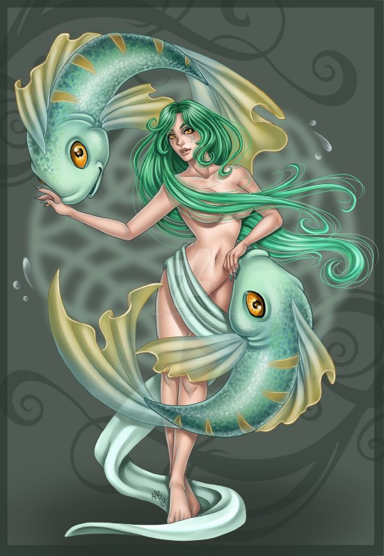 pisces (western zodiac) created by harpyqueen