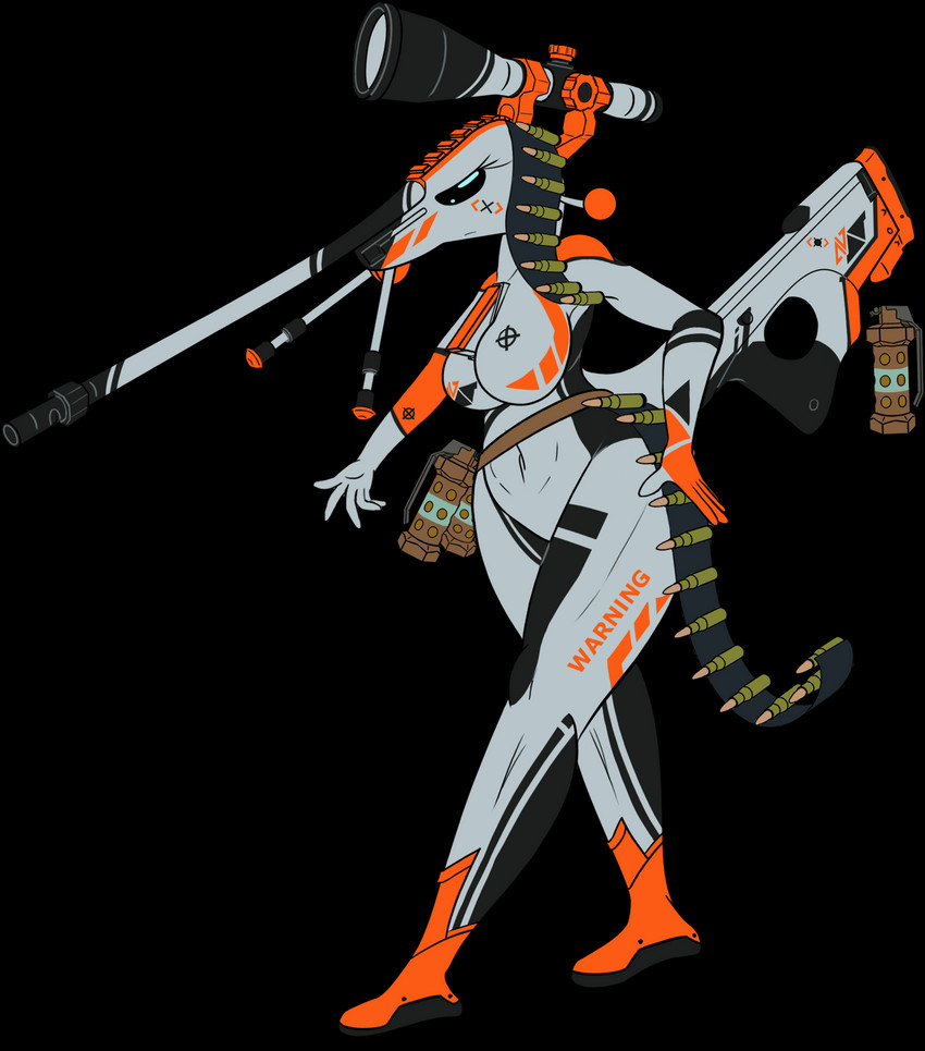 ammo_belt ammunition anthro asiimov awp belly big_breasts black_body black_skin breasts curvy_figure explosives eyelashes featureless_breasts female grenade grey_body grey_skin gun multicolored_body multicolored_skin navel orange_body orange_skin ranged_weapon rifle scope simple_background small_waist sniper_rifle solo thick_thighs transparent_background weapon wide_hips znhc counter-strike valve animate_inanimate living_gun living_ranged_weapon living_weapon 2018 alpha_channel hi_res